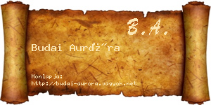 Budai Auróra névjegykártya
